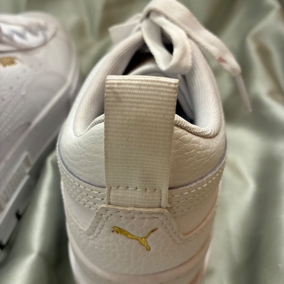 Puma Women's Mayze Mis Platform White Lace Up Sneakers Size 6.5 Worn Once VGUC+ - Picture 10 of 15